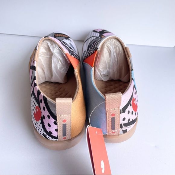 NWT UIN Slip On Shoes Canvas Comfortable Loafers Greek Girl - Picture 4 of 7